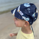 Czapka dziecięca przeciwsłoneczna - Czapelusz Kosmos Granat