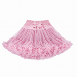 Spódniczka tiulowa z falbankami dla dziewczynki - jasny wrzos 