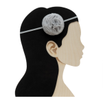 Opaska do włosów dla dziewczynki bezuciskowa - jasny szary